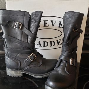 Steve Madden Banddit Black Leather